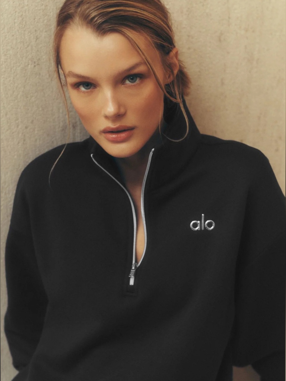 Alo Yoga accolade quarter zip black